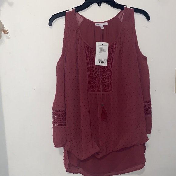 💎Nordstrom DR2 Crochet & Swiss Dot Blouse EUC - Picture 3 of 3